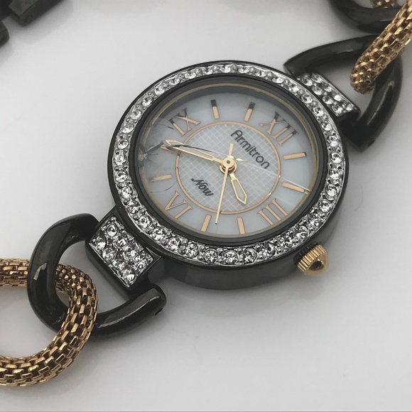 Armitron Now Ladies Watch Brown Gold Tone Analog - Picture 7 of 8